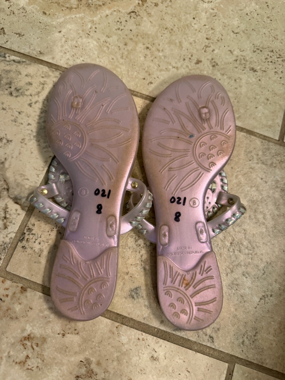 Iridescent Jack Rogers Lavender Jelly Sandals - Picture 2 of 3